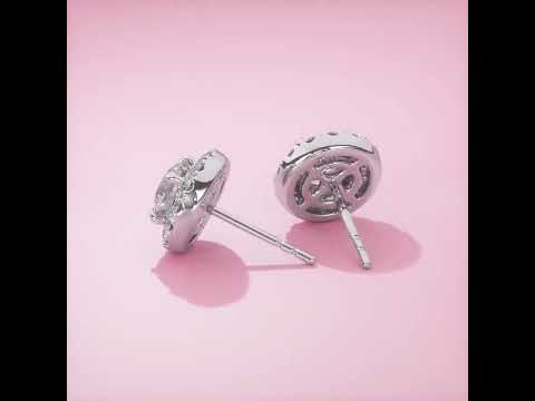SER99997 14 kt white earrings video 1