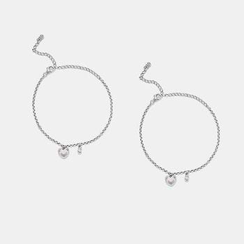 Bring in the Kindness Heart Anklets in 925 Silver