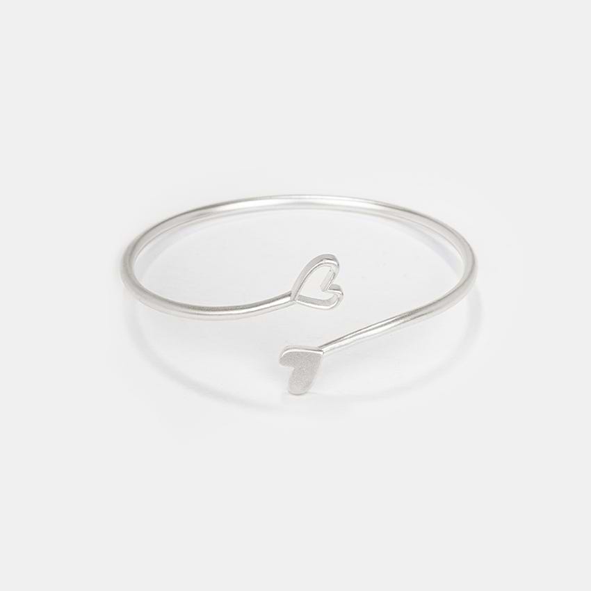 You and Your Tongue of Slip Heart Bracelet in 925 Silver