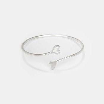 You and Your Tongue of Slip Heart Bracelet in 925 Silver