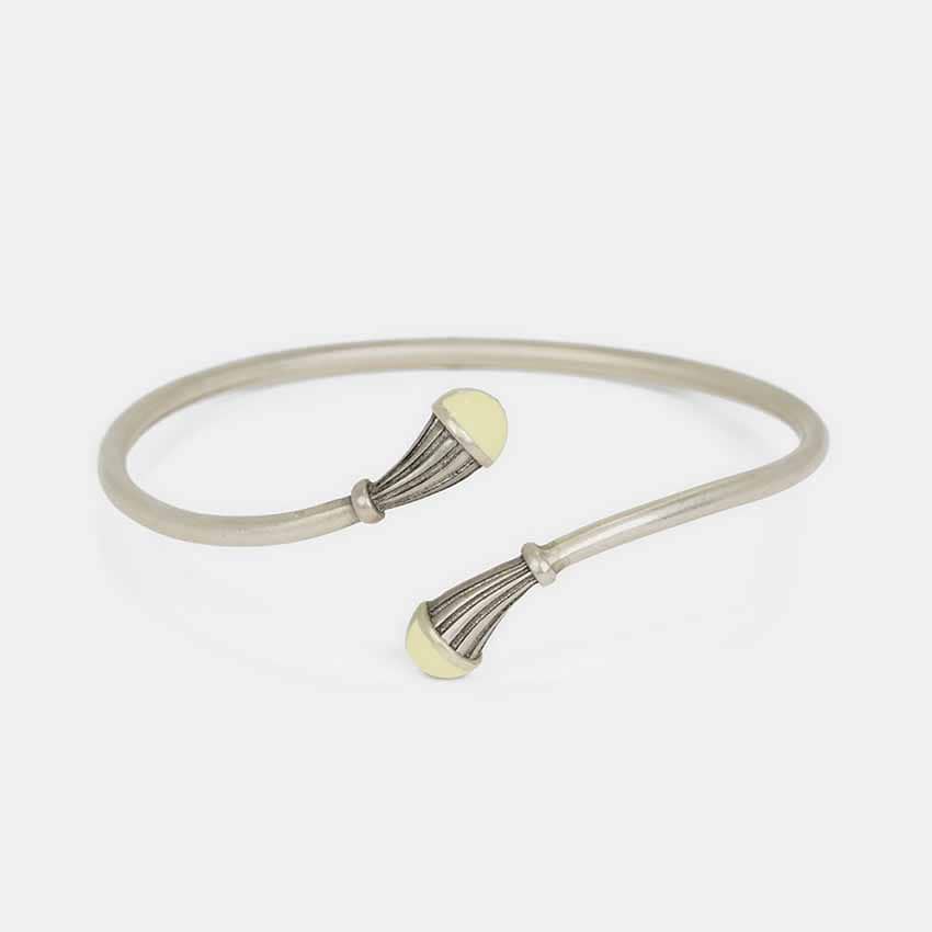 Gulika Stambh Pole Bracelet in Oxidised 925 Silver