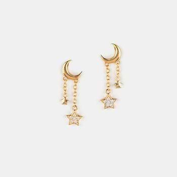 Magic in the Milky Way Earrings in Gold Plated 925 Silver