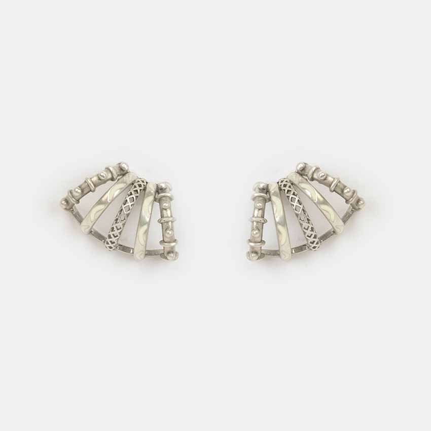 Shreni Stud earrings in Oxidised 925 Silver