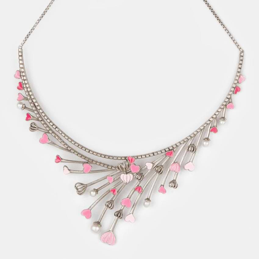 For the Love of Pushing Boundaries Heart Necklace in Oxidized 925 Silver