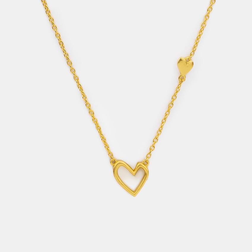 You and Your Off-tune Humming Heart Necklace in Gold Plated 925 Silver