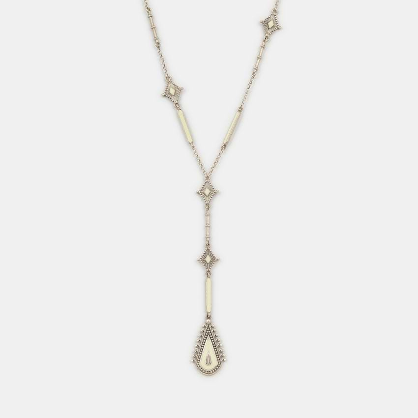 Torana Arch Lariat Necklace in Oxidised 925 Silver