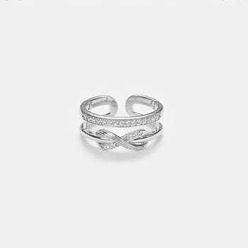 Infinite Friendship Ring in Rhodium Plated 925 Silver