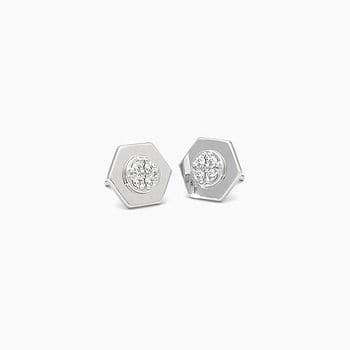Dreamer 925 Silver Diamond Stud Earrings