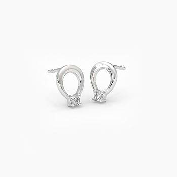 Inspire 925 Silver Diamond Stud Earrings