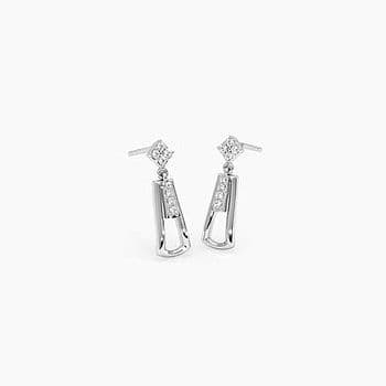 Faith 925 Silver Diamond Stud Earrings