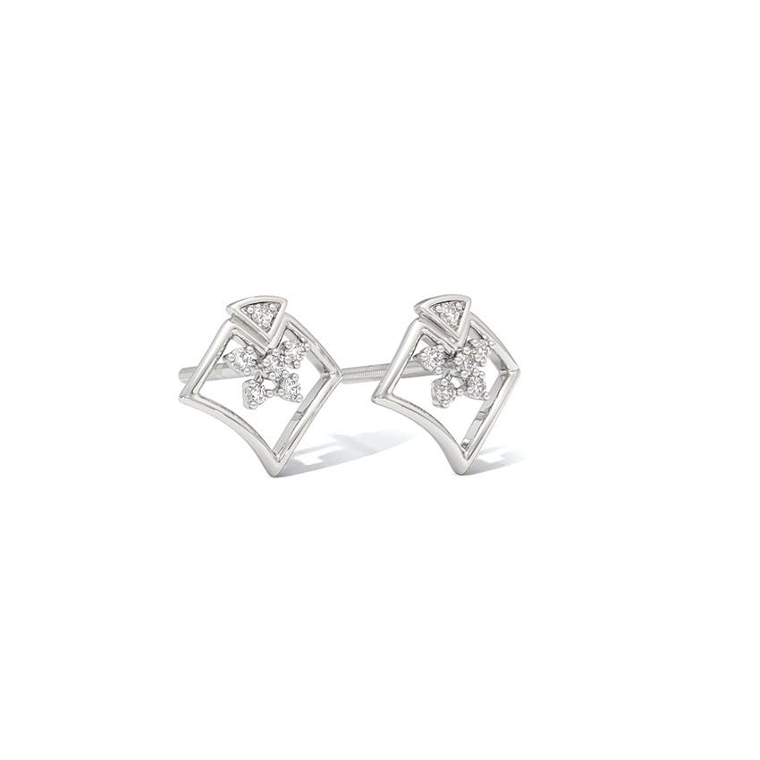 Infinite 925 Silver Diamond Earrings