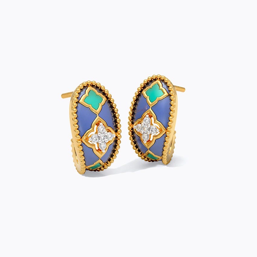 Dawn 925 Silver Gold-Plated Earrings