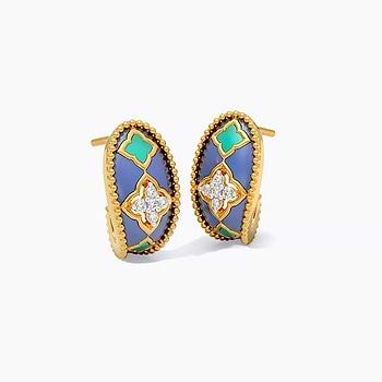 Dawn 925 Silver Gold-Plated Earrings
