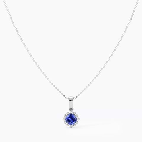 Ascend Gemstone 925 Silver Diamond Necklace