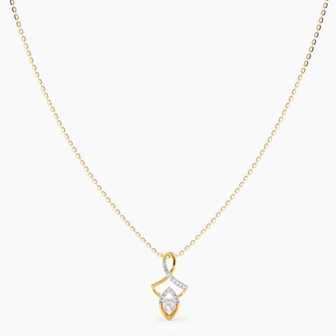 Serenity Gold Plated 925 Silver Diamond Necklace