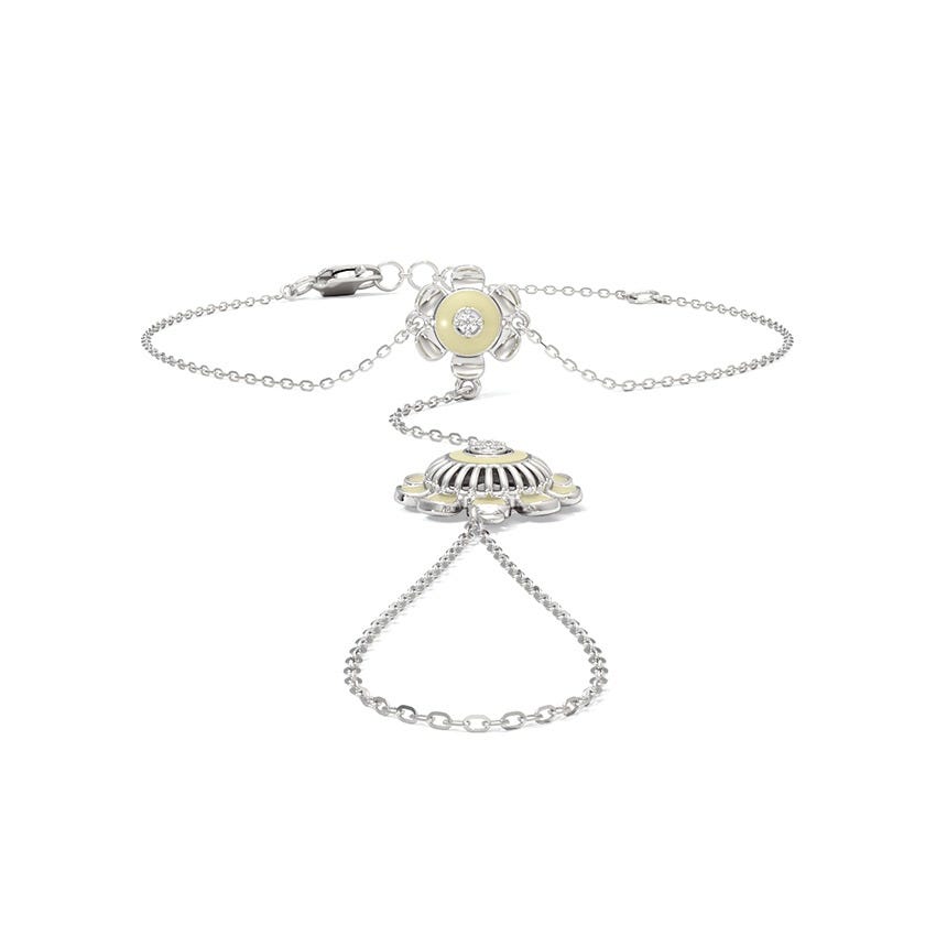 Ivory Dove 925 Silver Diamond Bracelet