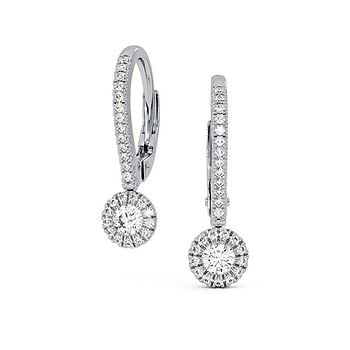 Sky Circle Diamond Hoop Earrings