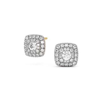 Celestial Tablet Diamond Stud Earrings