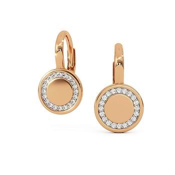 Enchanted Petal Diamond Hoop Earrings