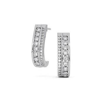 Infinite Shine Arcs Diamond Hoop Earrings