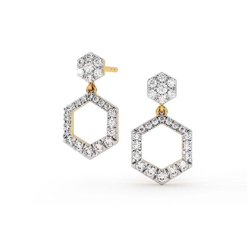 Hexaera Glimmer Diamond Drop Earrings