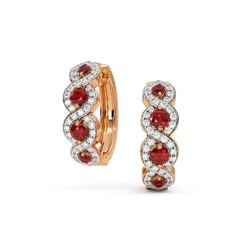 Passion Flow Gemstone Hoop Earrings