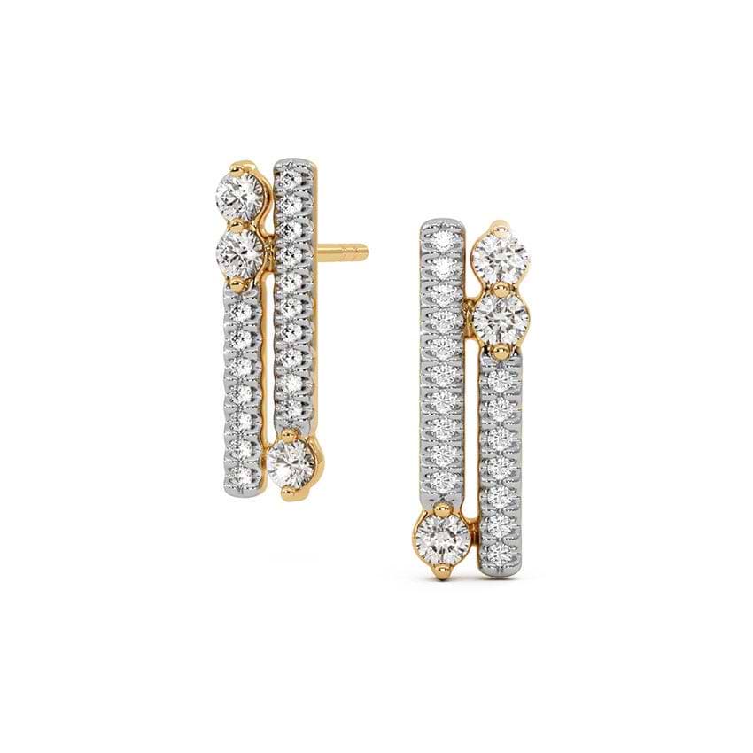 Intertwined Pave Diamond Stud Earrings