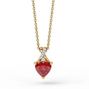 Heartline Glow Gemstone Pendant