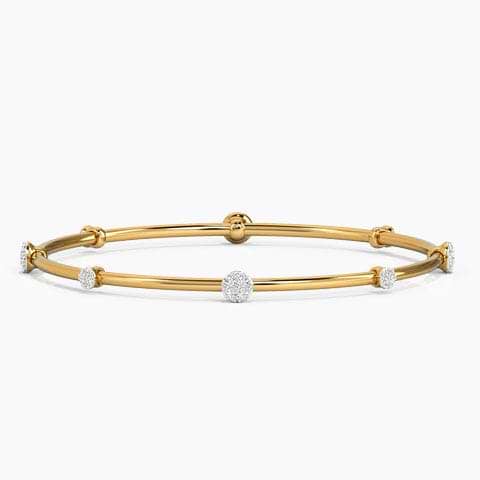 Sparkling Orb Diamond Bangle