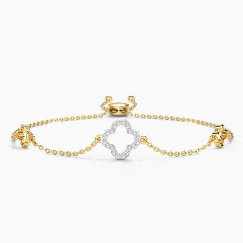 Diamond Clover Adjustable Bracelet