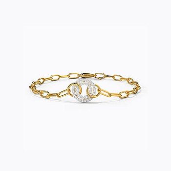 Entwined Links Diamond Bracelet