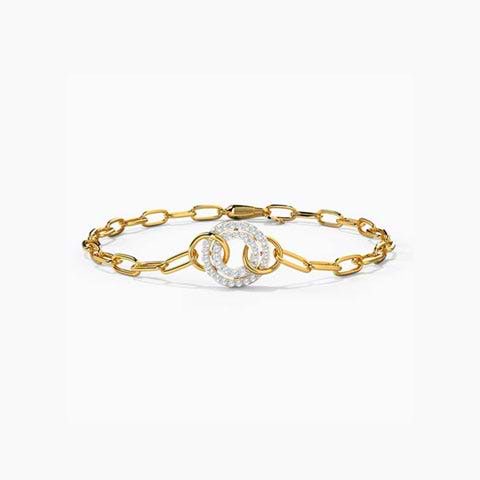 Entwined Links Diamond Bracelet