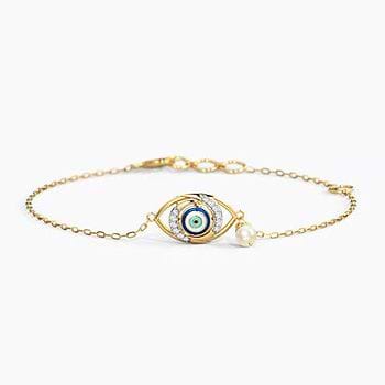 Modish Evil Eye Pearl Bracelet