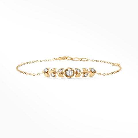 Wondrous Leafy Diamond Bracelet