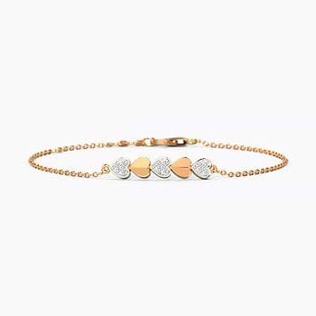 Fluttering Hearts Diamond Bracelet