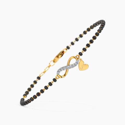 Eternal Infinity  Personalised Diamond Mangalsutra Bracelet