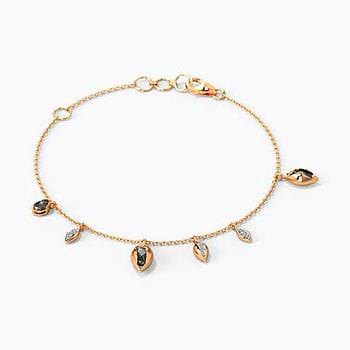 Hanging Buds Gemstone Chain Bracelet