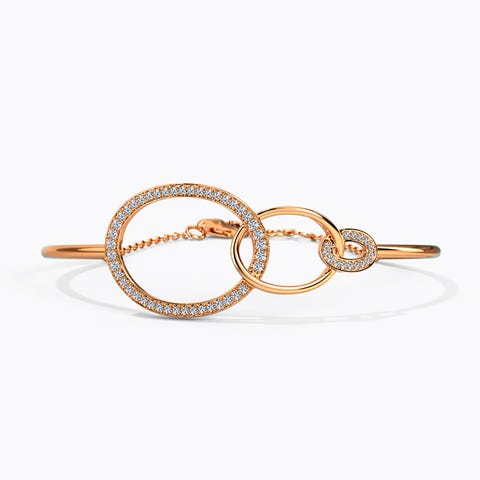 Twinkling Twine Diamond Tube Bracelet