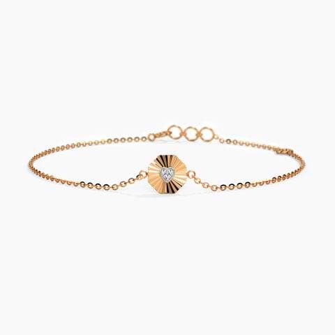 Starburst Heart Diamond Bracelet