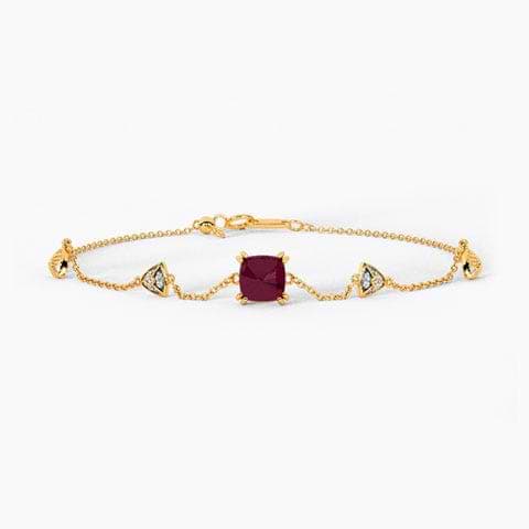 Shiny Gemstone Adjustable Bracelet