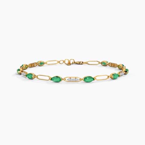 Dazzling Dawn Gemstone Chain Bracelet