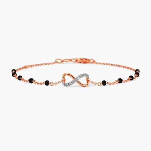 Beloved Infinity Heart Diamond Mangalsutra Bracelet