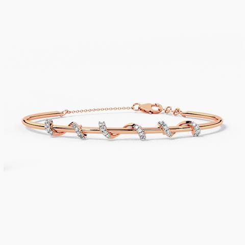 Ribbon Twist Diamond Bracelet