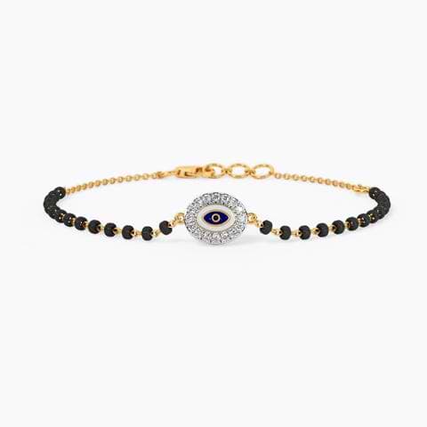 Ovalate Evil Eye Mangalsutra Bracelet