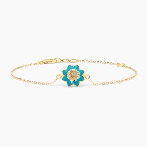 Bloomy Trace Diamond Chain Bracelet