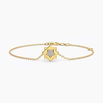 Lock & Link Personalised Diamond Chain Bracelet