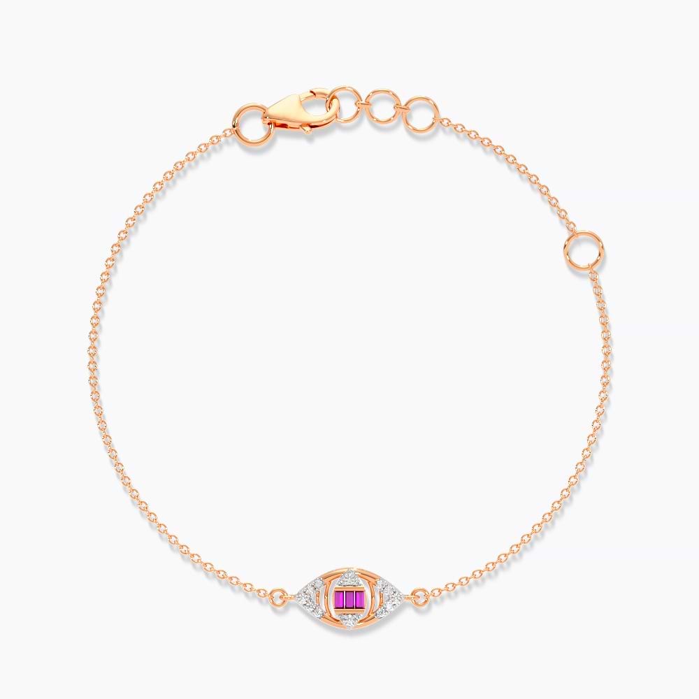 Candy Eyed Gemstone Chain Bracelet