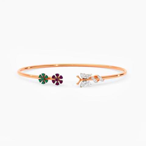 Vibrant Butterfly Gemstone Bracelet
