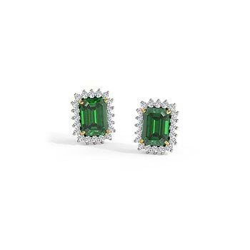 Haze Elegance Gemstone Stud Earrings