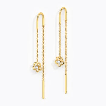 Flora Diamond Sui Dhaga Earrings Flora Diamond Sui Dhaga Earrings